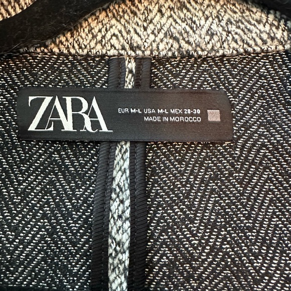 Zara Herringbone Metal Button Down Shirt/Jacket - Picture 5 of 5